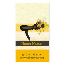 Styling  Salon Hairdryer  BlowDryer Business Card Templates