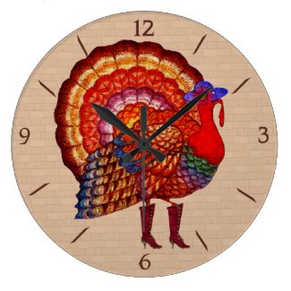 Styling Turkey Round Wallclock