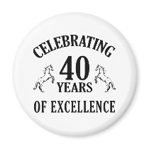 Stylish 40th Birthday Gift Ideas magnets by birthdaygifts Stylish 40th Birthday Gift Ideas magnets