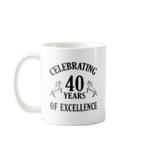 Stylish 40th Birthday Gift Ideas mugs