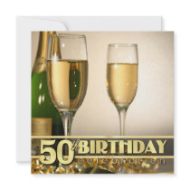 Stylish 50th Birthday Party Invitations - Formal