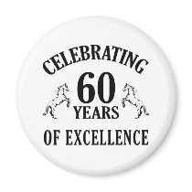 Stylish 60th Birthday Gift Ideas Fridge Magnet