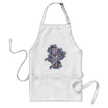 STYLISH  AND COLORFUL MONOGRAM F aprons