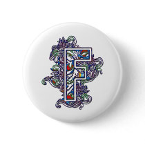 STYLISH  AND COLORFUL MONOGRAM F buttons