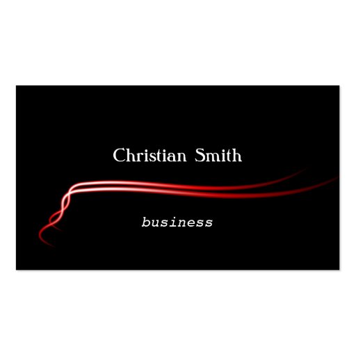 Stylish and  modern Red Business Card (front side)