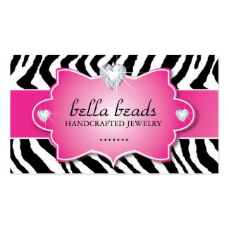 Stylish and Modern Zebra Print Business Card profilecard