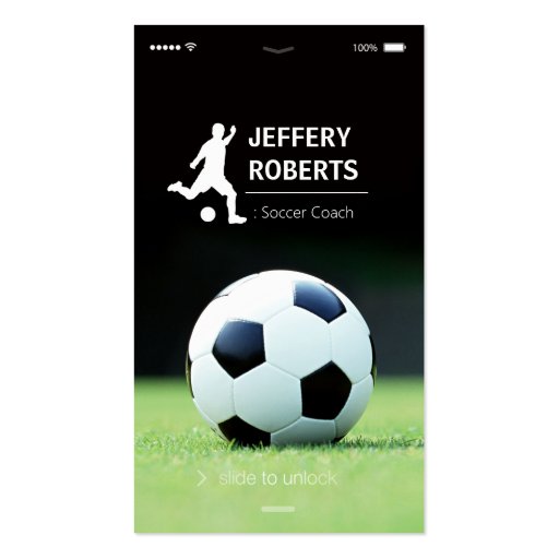 Stylish and Unique Soccer Coach Soccer Instructor Business Card