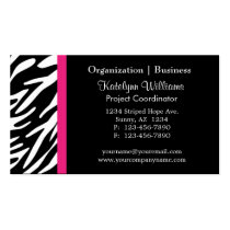 Stylish Appointment Zebra Stripes Business Cards business cards