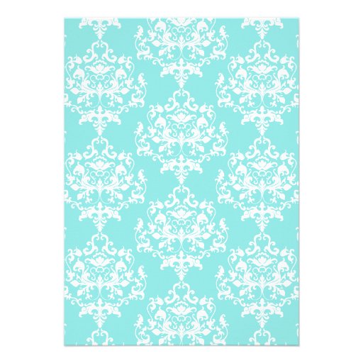 Stylish Aqua and Taupe Bridal Shower Invitation