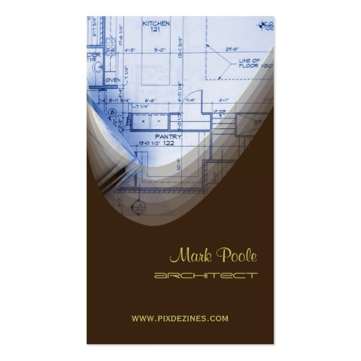 Stylish Architect Remodeling business cards (front side)