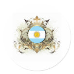 Stylish Argentina Round Sticker