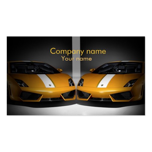 Stylish automotive business card (front side)