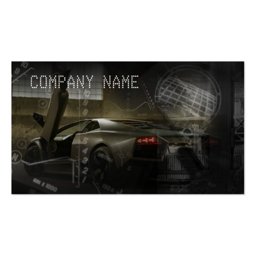 Stylish automotive business card (front side)