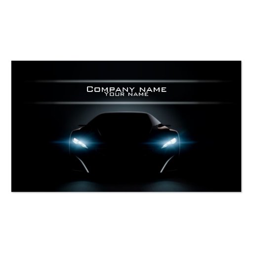 Stylish automotive business card (front side)