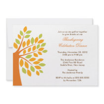 Stylish Autumn Tree Thanksgiving Invitations