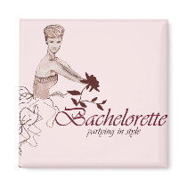 Stylish bachelorette party refrigerator magnets