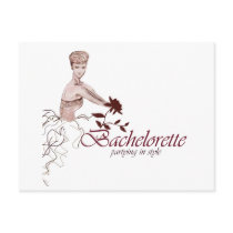 Stylish bachelorette party postcard