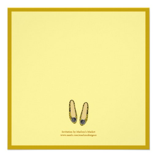 Stylish Ballet Flat Shoes Bridal Shower Invitation