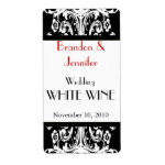 Stylish Baroque Wedding Mini Wine Labels