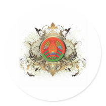 Stylish Belarus Round Sticker
