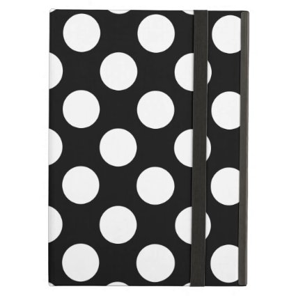 Stylish Black and White Polka Dots Pattern iPad Case