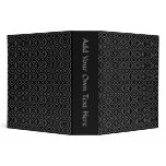 Stylish, black and white spiral design. vinyl binders