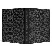 Stylish, black and white spiral design. 3 ring binders