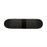 Stylish, black and white spiral design. skate board deck