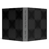 Stylish, black circles design. Custom 3 Ring Binder