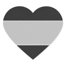 Stylish Black Printed Pattern. Heart Sticker