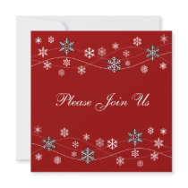 Stylish Black Snowflakes Invitation Template by SocialiteDesigns Stylish Black Snowflakes Invitation Template