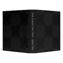 Stylish, black spirals design. vinyl binder