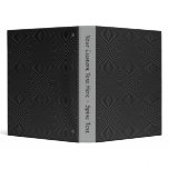 Stylish, black spirals design. 3 ring binder