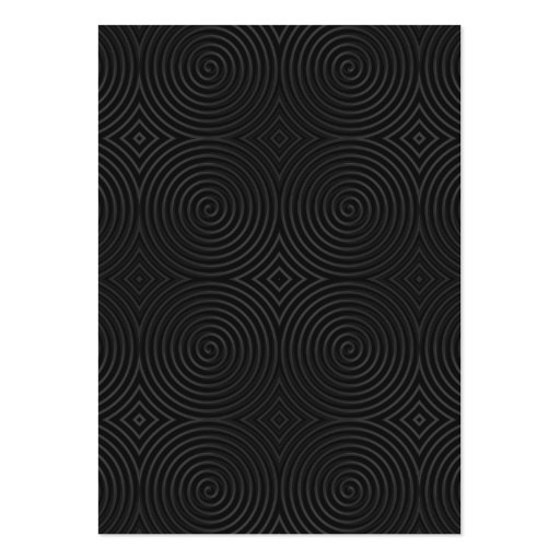 Stylish, black spirals design. business card