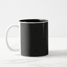 Stylish, black spirals design. coffee mugs