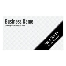 Stylish Black Stripe Funeral Business Card