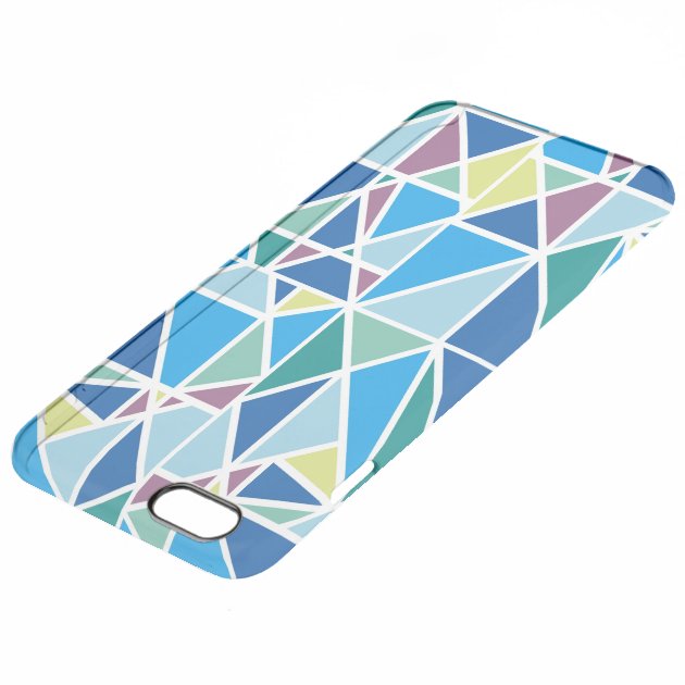 Stylish Blue Prism Abstract Diamond Pattern Uncommon Clearlyâ„¢ Deflector iPhone 6 Plus Case-3