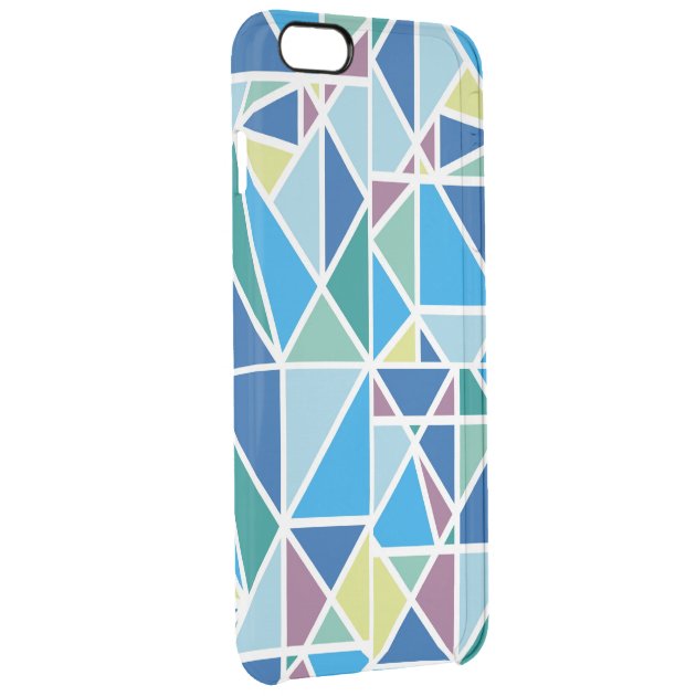 Stylish Blue Prism Abstract Diamond Pattern Uncommon Clearlyâ„¢ Deflector iPhone 6 Plus Case-2
