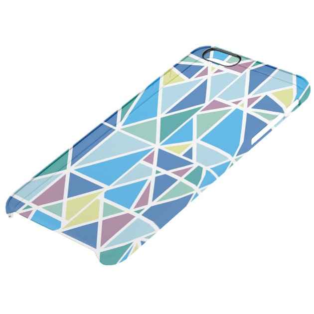 Stylish Blue Prism Abstract Diamond Pattern Uncommon Clearlyâ„¢ Deflector iPhone 6 Plus Case-4