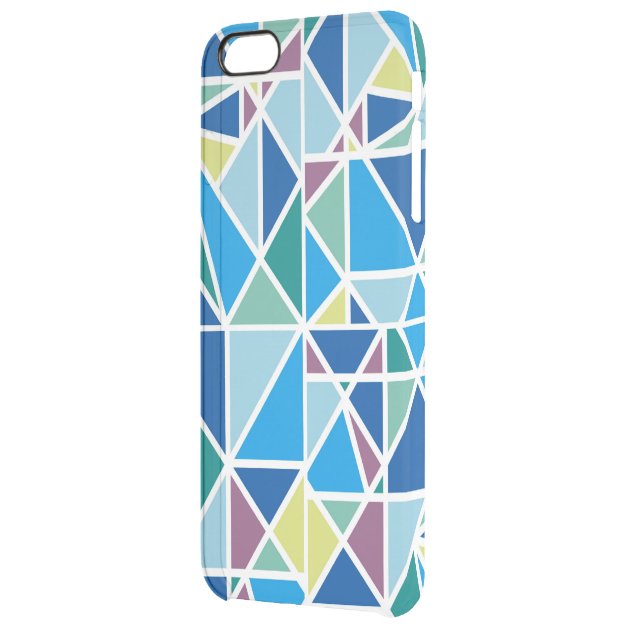 Stylish Blue Prism Abstract Diamond Pattern Uncommon Clearlyâ„¢ Deflector iPhone 6 Plus Case