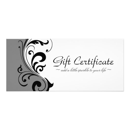STYLISH & BOLD GIFT CERTIFICATE RACK CARD DESIGN