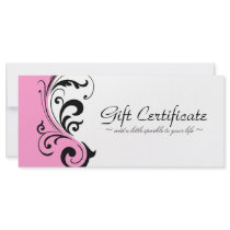 STYLISH & BOLD GIFT CERTIFICATE CUSTOM RACK CARDS