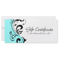 STYLISH & BOLD GIFT CERTIFICATE CUSTOM RACK CARD