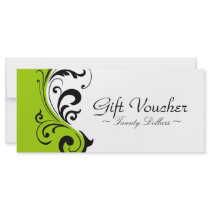 STYLISH & BOLD GIFT CERTIFICATE PERSONALIZED RACK CARD