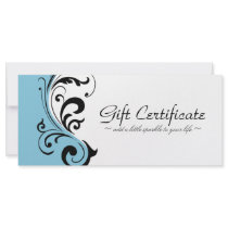 STYLISH & BOLD GIFT CERTIFICATE RACK CARD DESIGN
