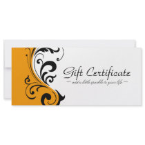 STYLISH & BOLD GIFT CERTIFICATE RACK CARD DESIGN
