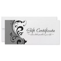 STYLISH & BOLD GIFT CERTIFICATE RACK CARD DESIGN