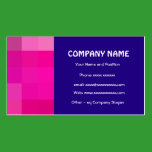 Stylish Bright Pink and Dark Blue Business Card business cards