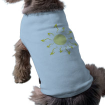 Stylish Bright Yellow Sun Design Dog Clothing