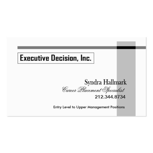Stylish Business Card - all purpose "Executive" (front side)